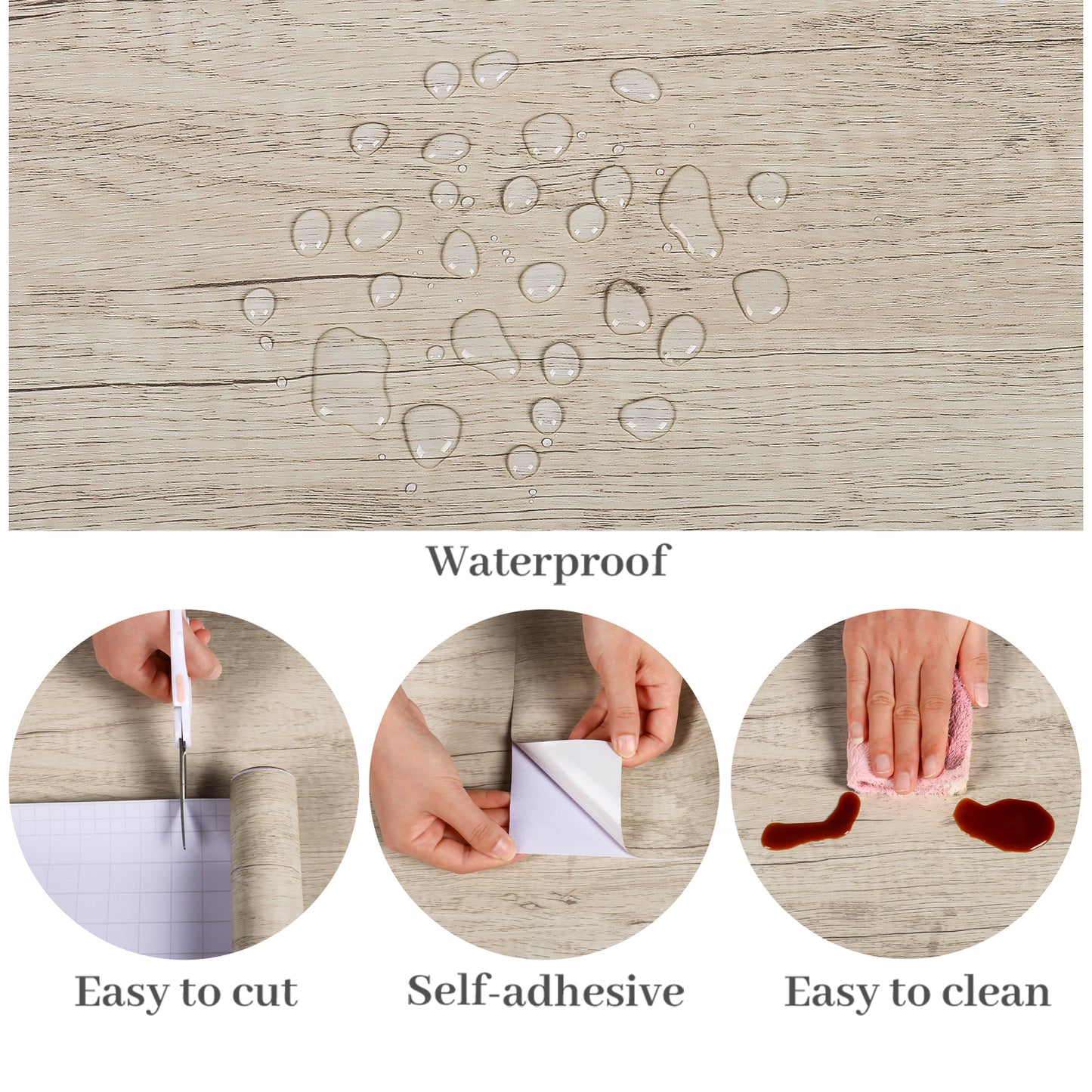 VaryPaper Rustic Light Wood Contact Paper