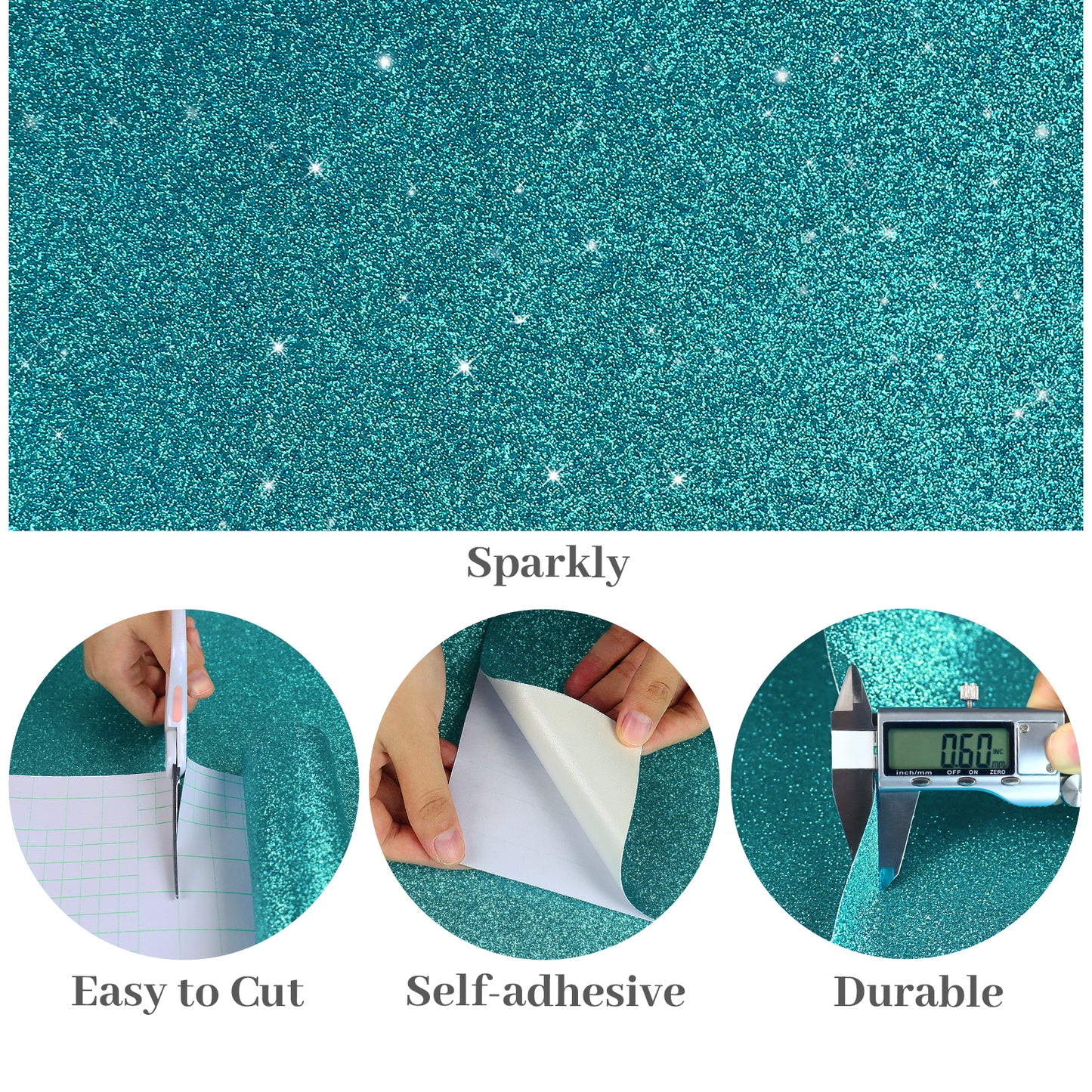 VaryPaper Teal Glitter Wallpaper