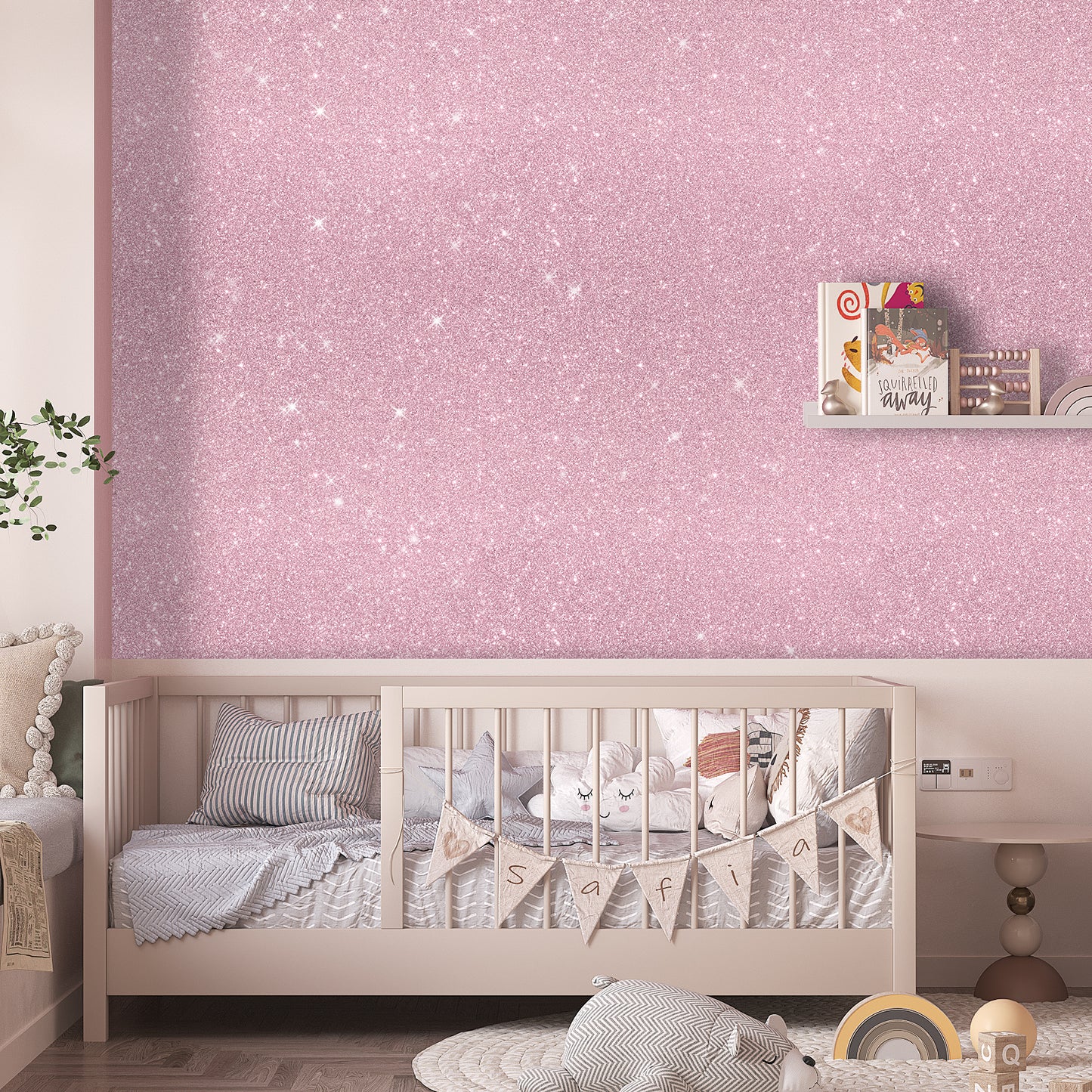 VaryPaper Pink Glitter Wallpaper