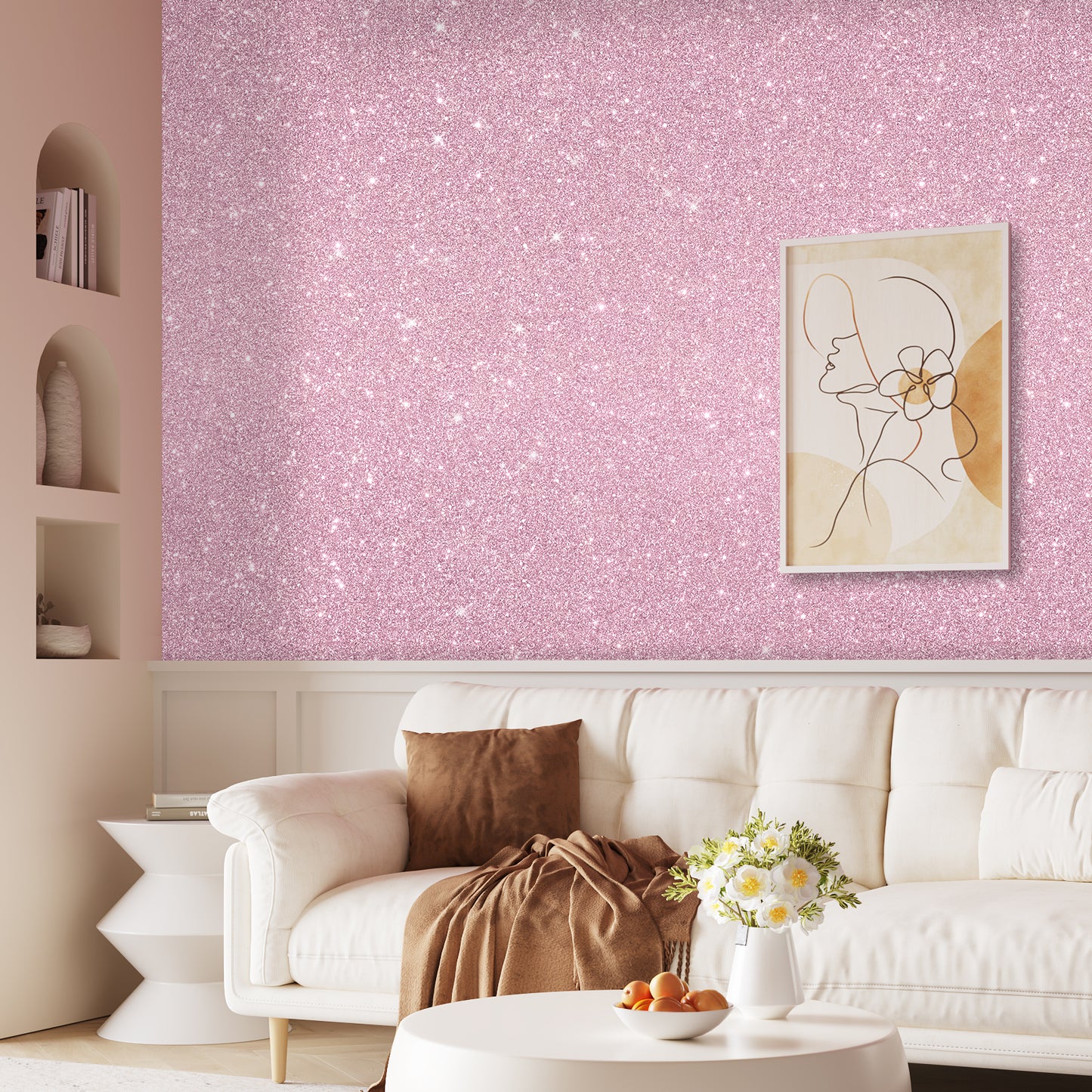VaryPaper Pink Glitter Wallpaper