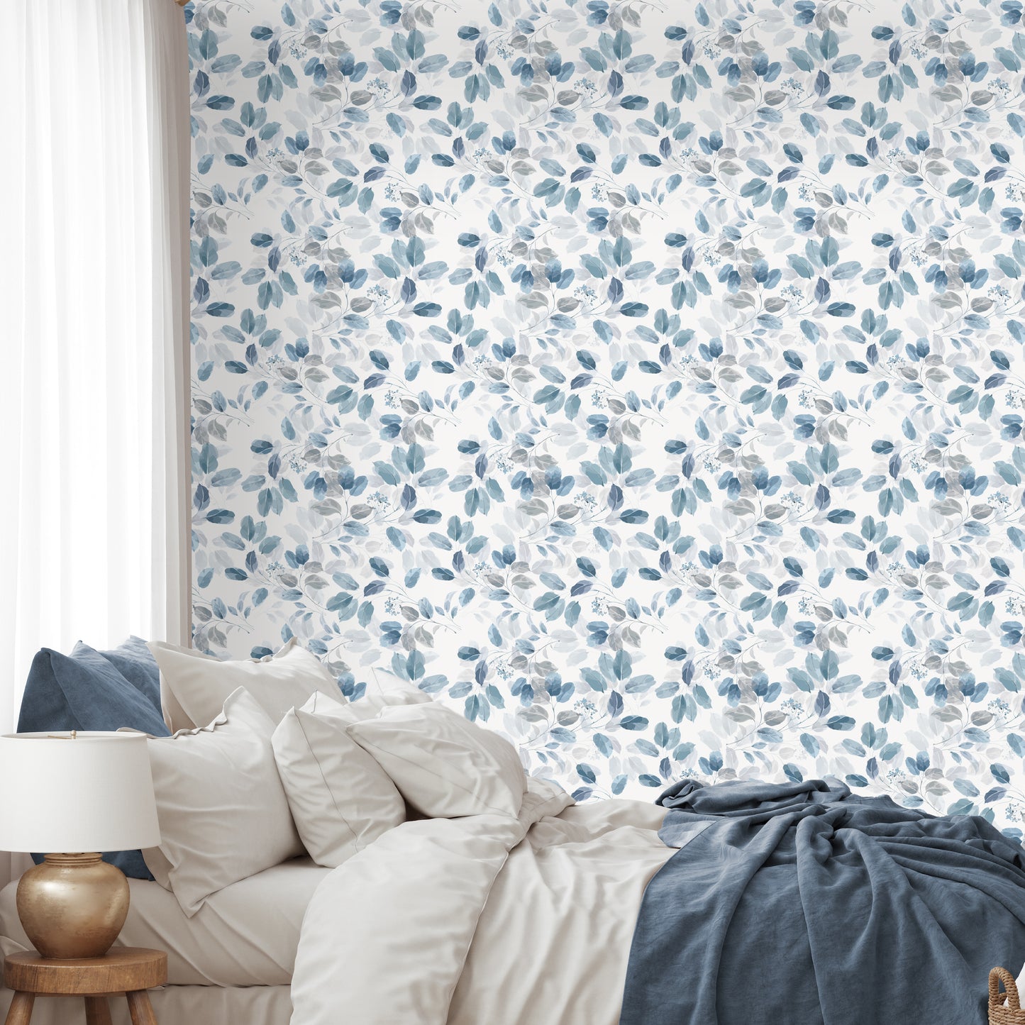VaryPaper Boho Eucalyptus Leaf Floral Wallpaper