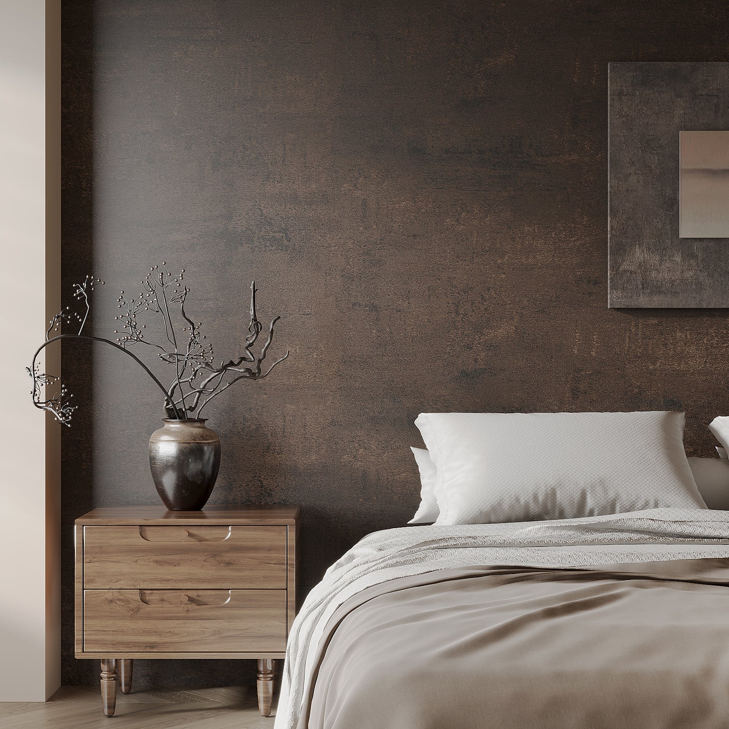 VaryPaper Industrial Brown Concrete Wallpaper