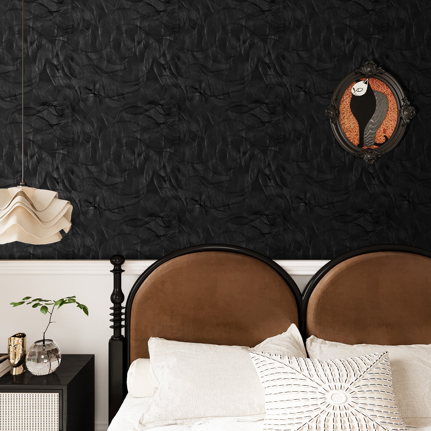 VaryPaper Modern Textured Black Wallpaper