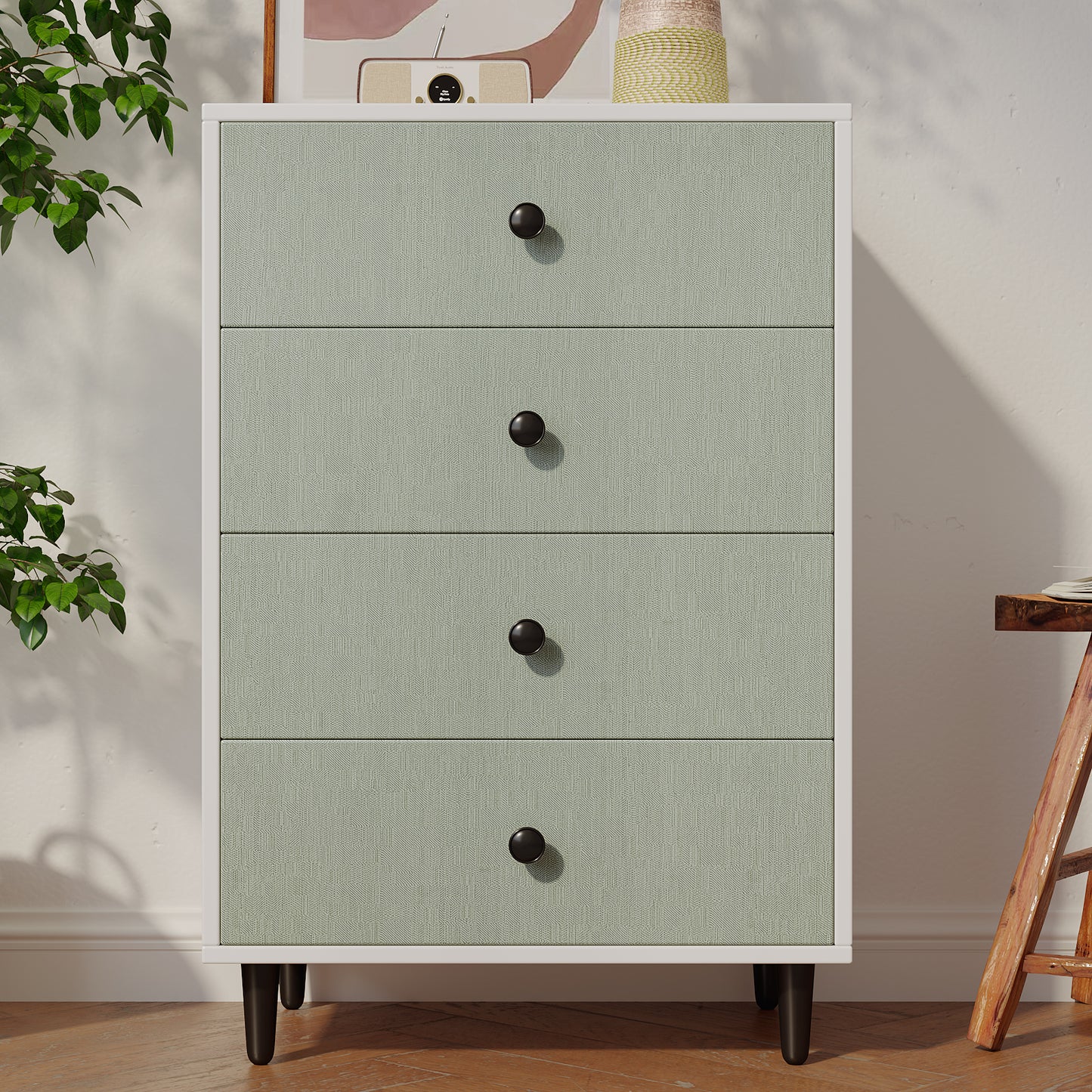 VaryPaper Light Sage Green Grasscloth Wallpaper