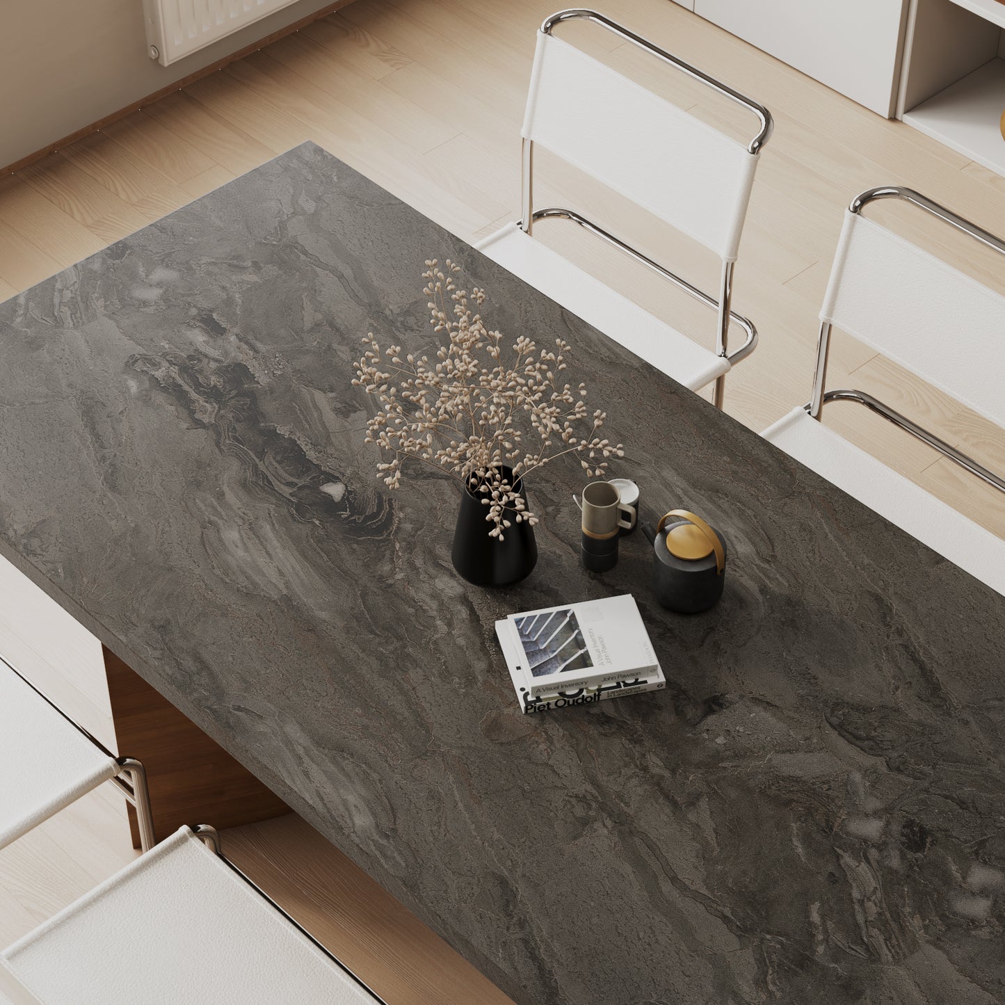 VaryPaper Dark Smoky Brown Marble Contact Paper