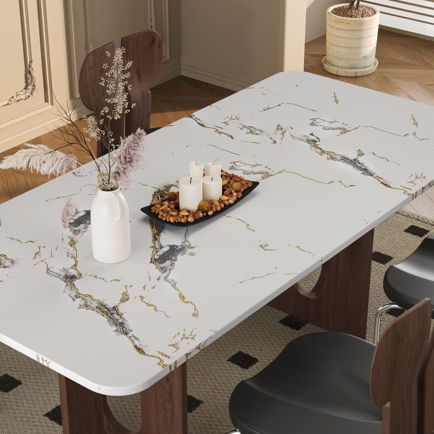 VaryPaper Matte White Marble Contact Paper