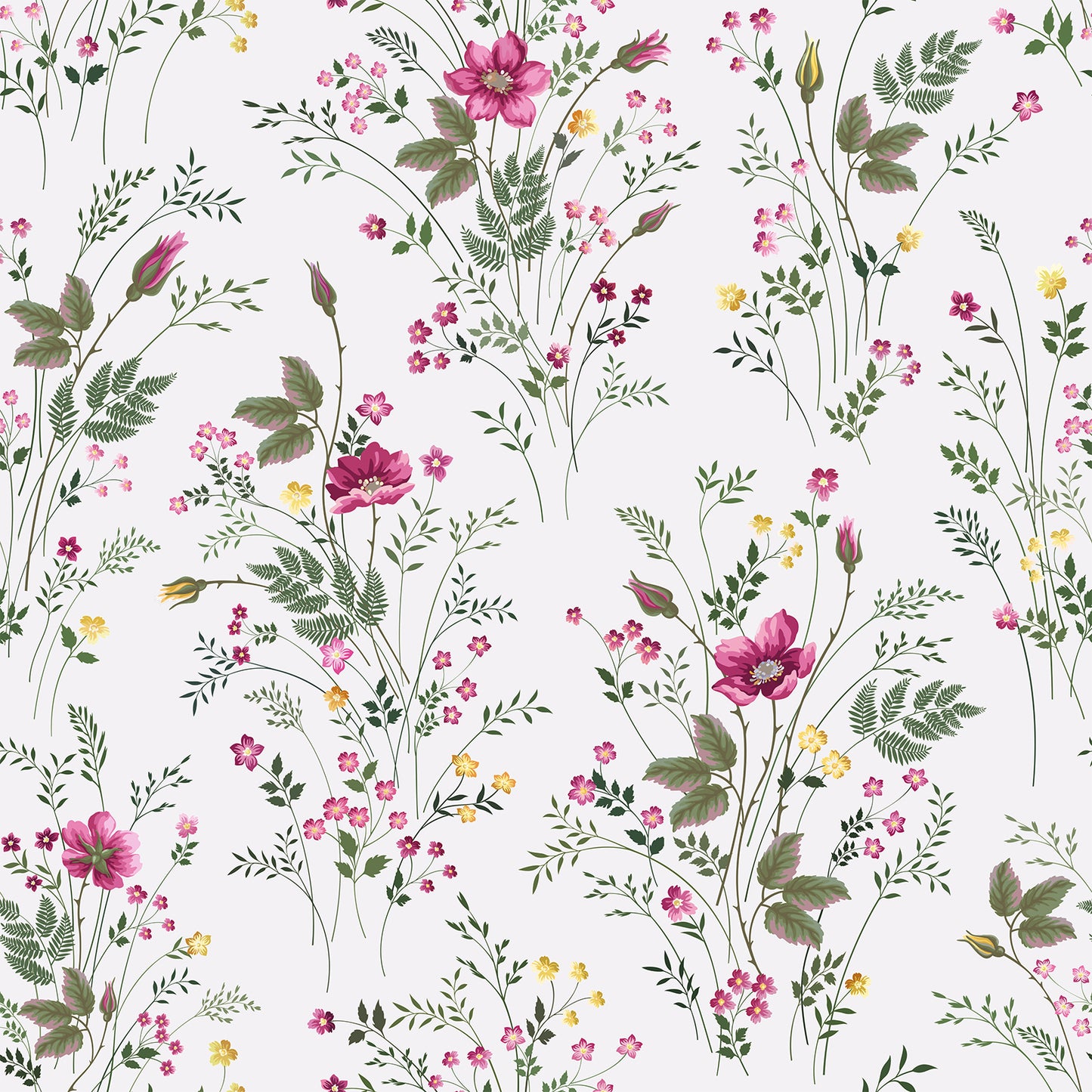 VaryPaper Pink Wildflower Floral Peel and Stick Wallpaper