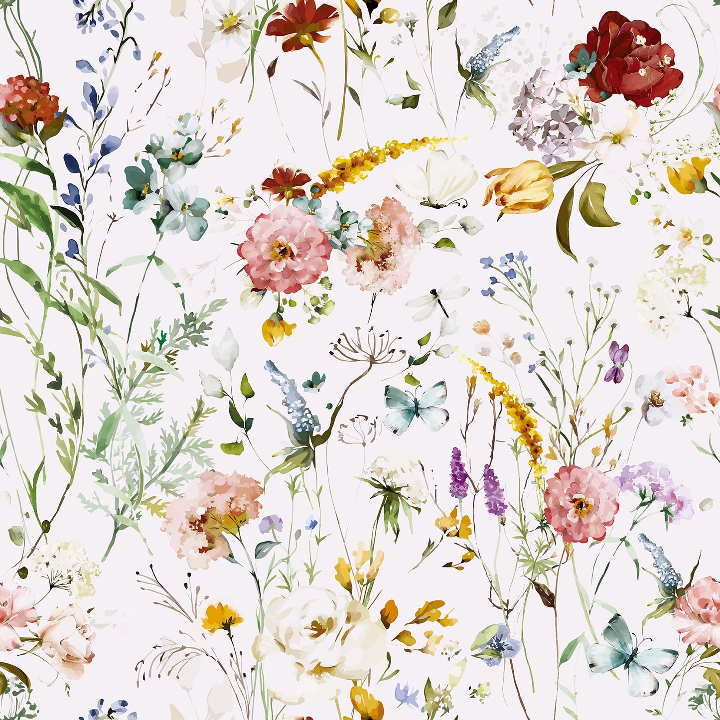 VaryPaper Watercolor Butterfly Floral Wallpaper