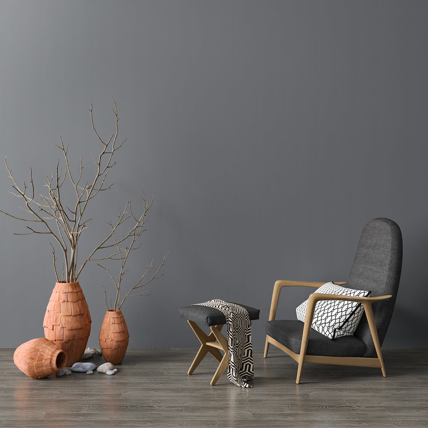 VaryPaper Grey Wallpaper Peel and Stick Wallpaper