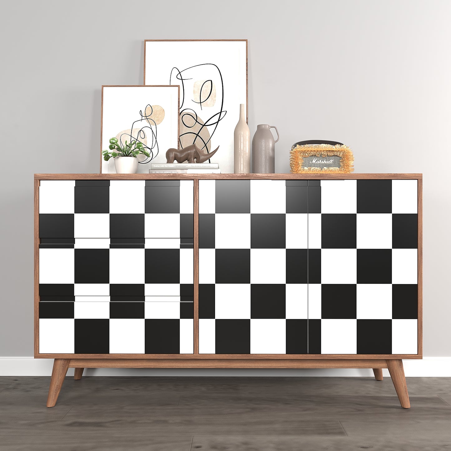 VaryPaper Thick Checkered Countertop Contact Paper