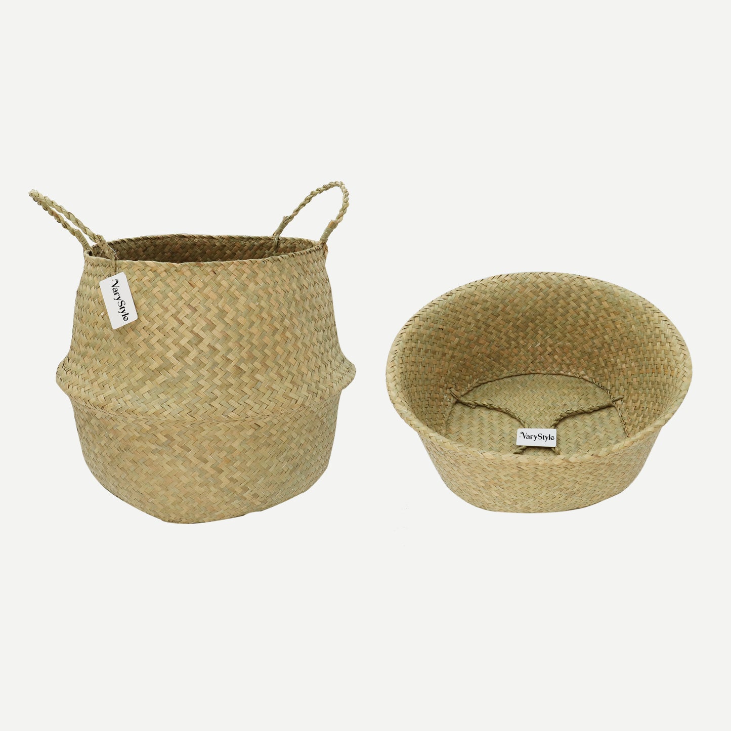 VaryStyle Natural Seagrass Belly Basket