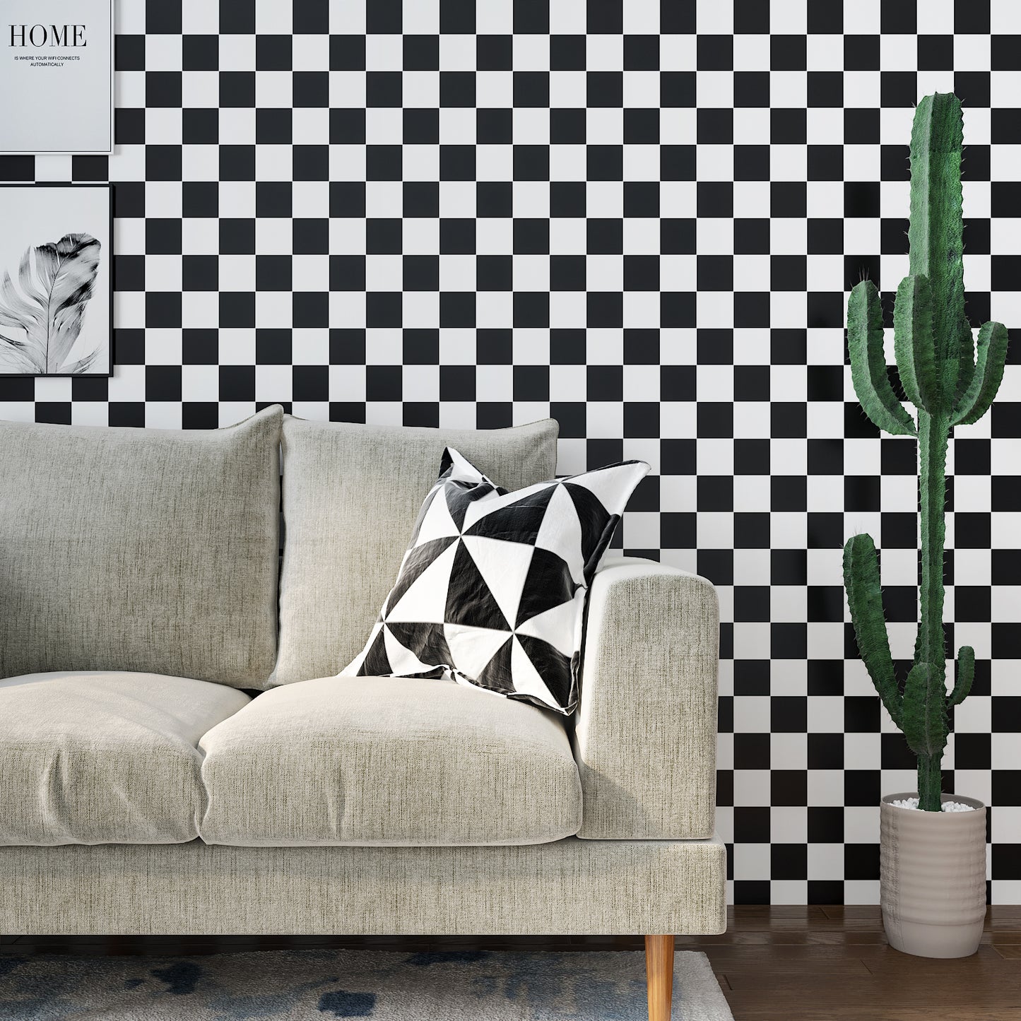 VaryPaper Thick Checkered Wallpaper