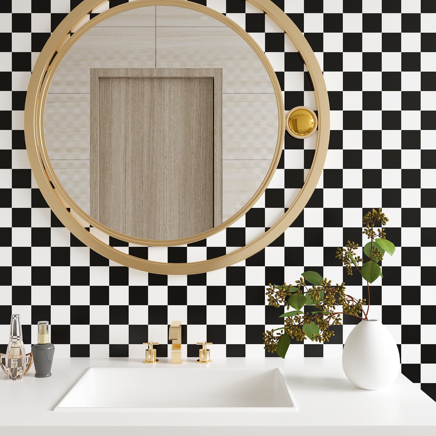 VaryPaper Thick Checkered Wallpaper