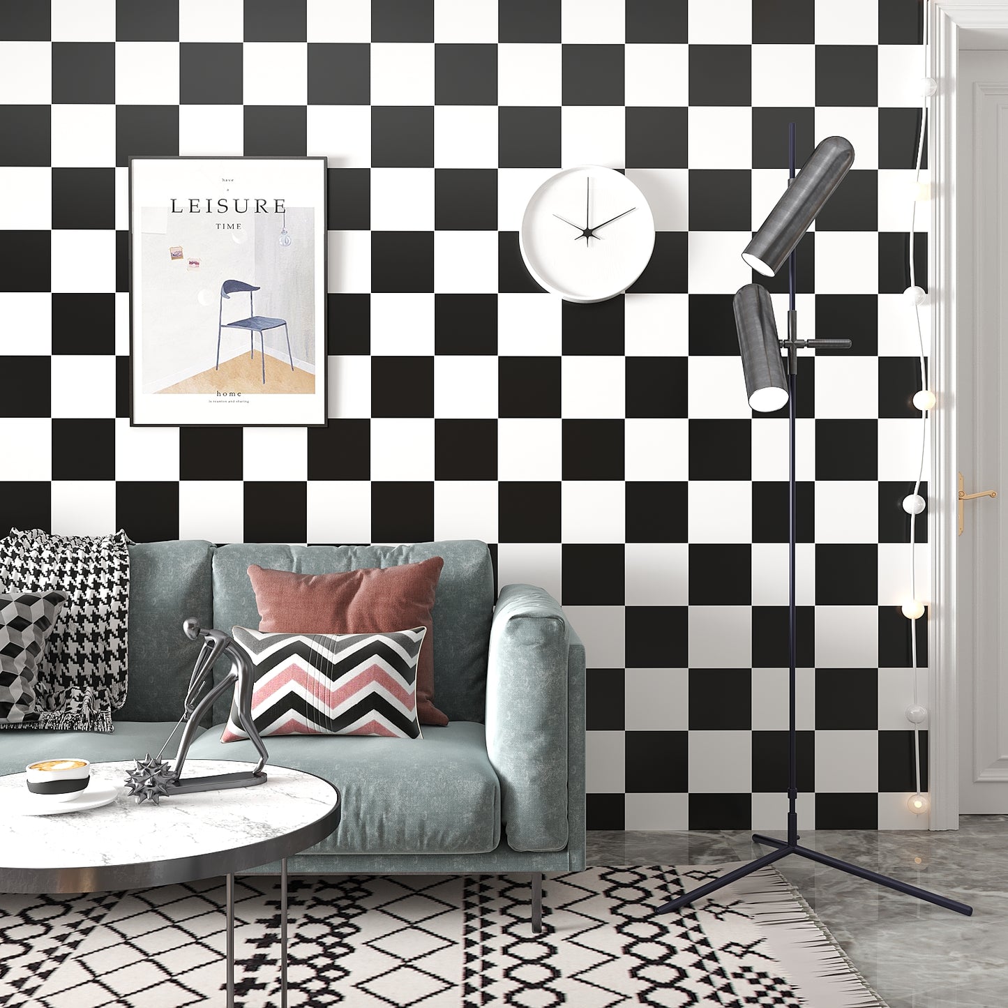 VaryPaper Thick Checkered Countertop Contact Paper