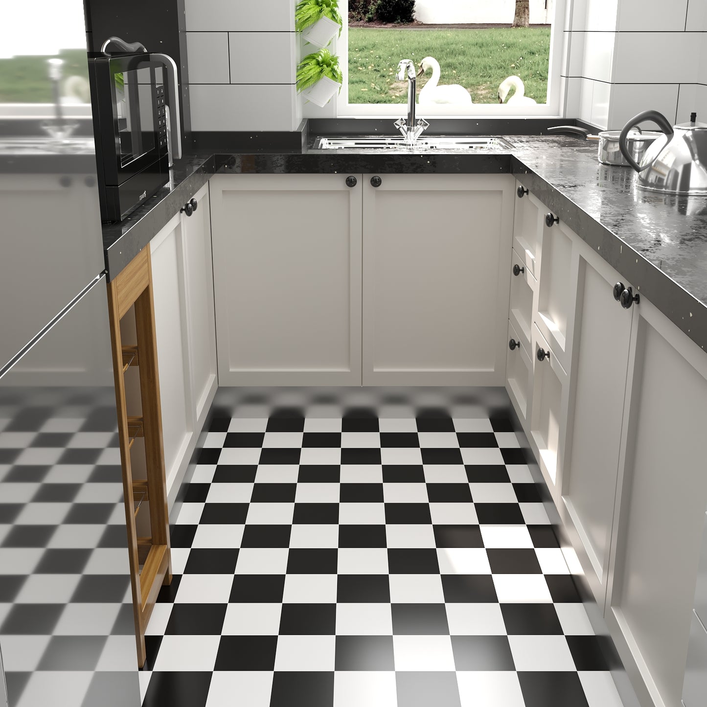 VaryPaper Thick Checkered Countertop Contact Paper