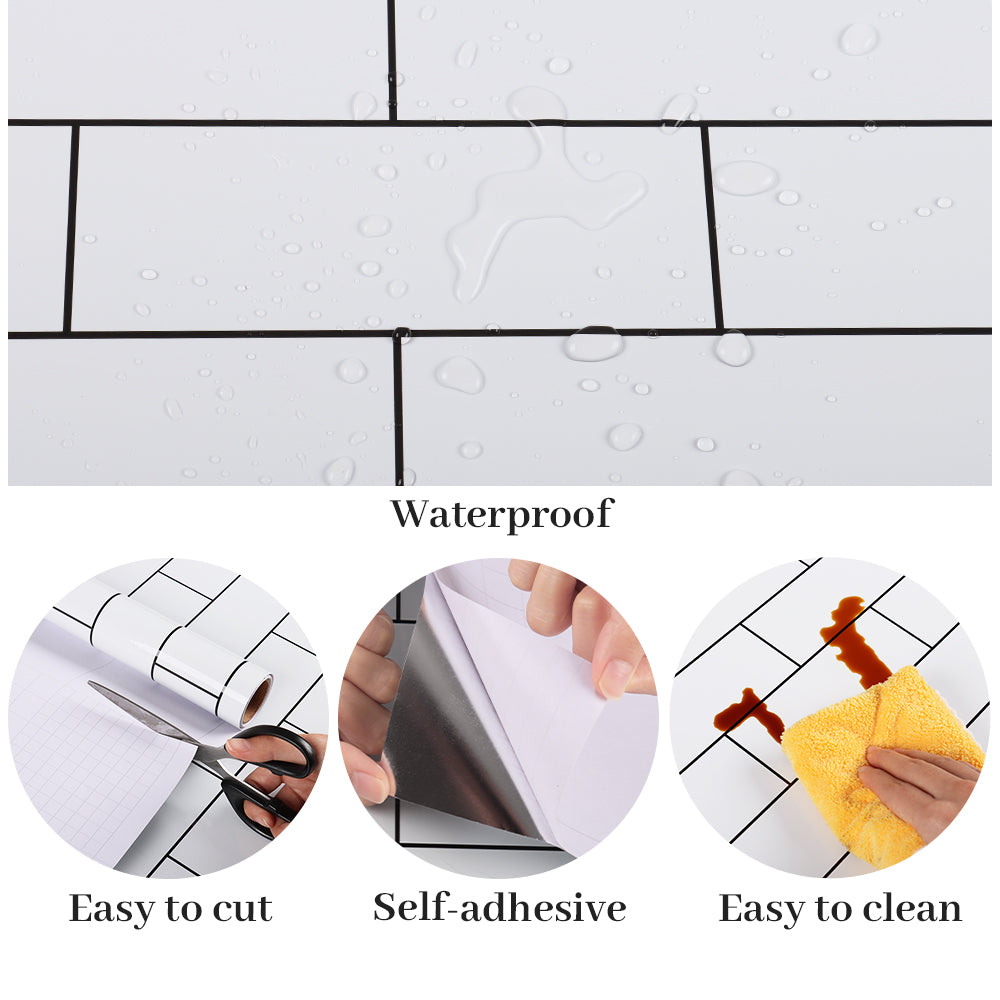 VaryPaper Glossy White Brick Wallpaper