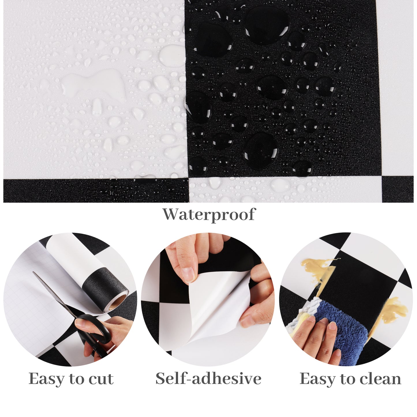 VaryPaper Thick Checkered Countertop Contact Paper