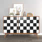 VaryPaper Thick Black and White Checkered Wallpaper