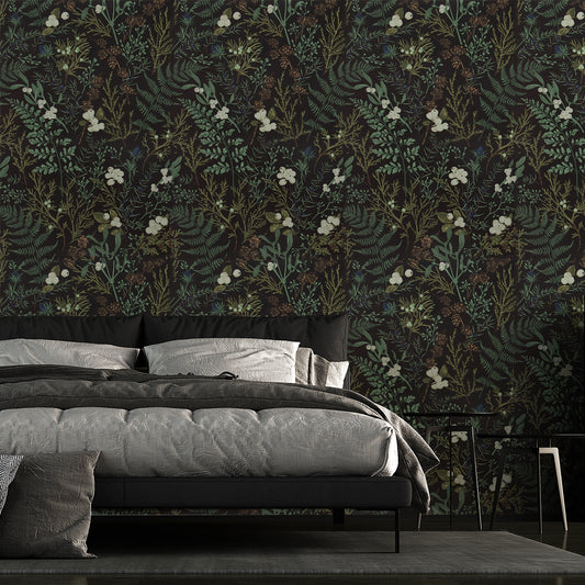 VaryPaper Tropical Moss Leaf Floral Wallpaper