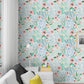 VaryPaper Pink Blue Green Floral Wallpaper