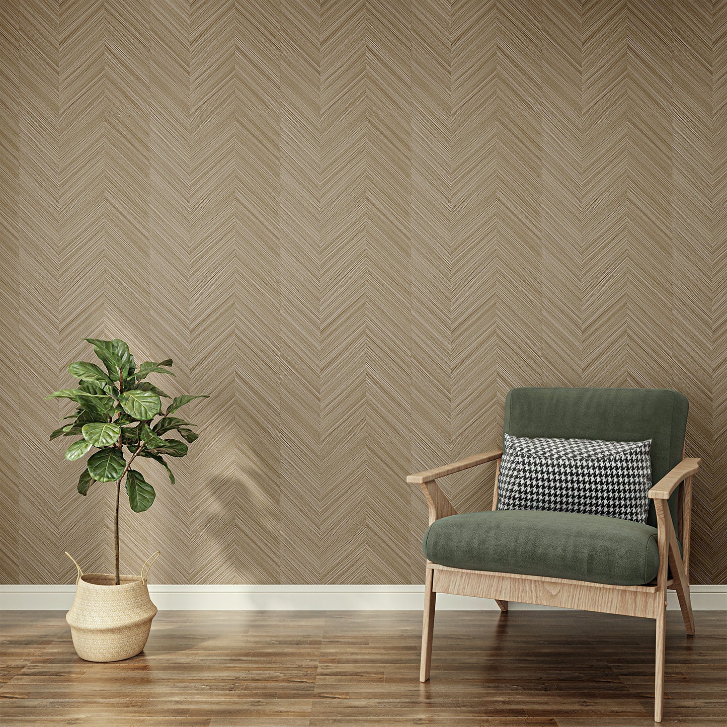 VaryPaper Herringbone Chevron Wood Contact Paper