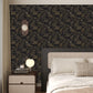 VaryPaper Black and Gold Floral Bird Wallpaper