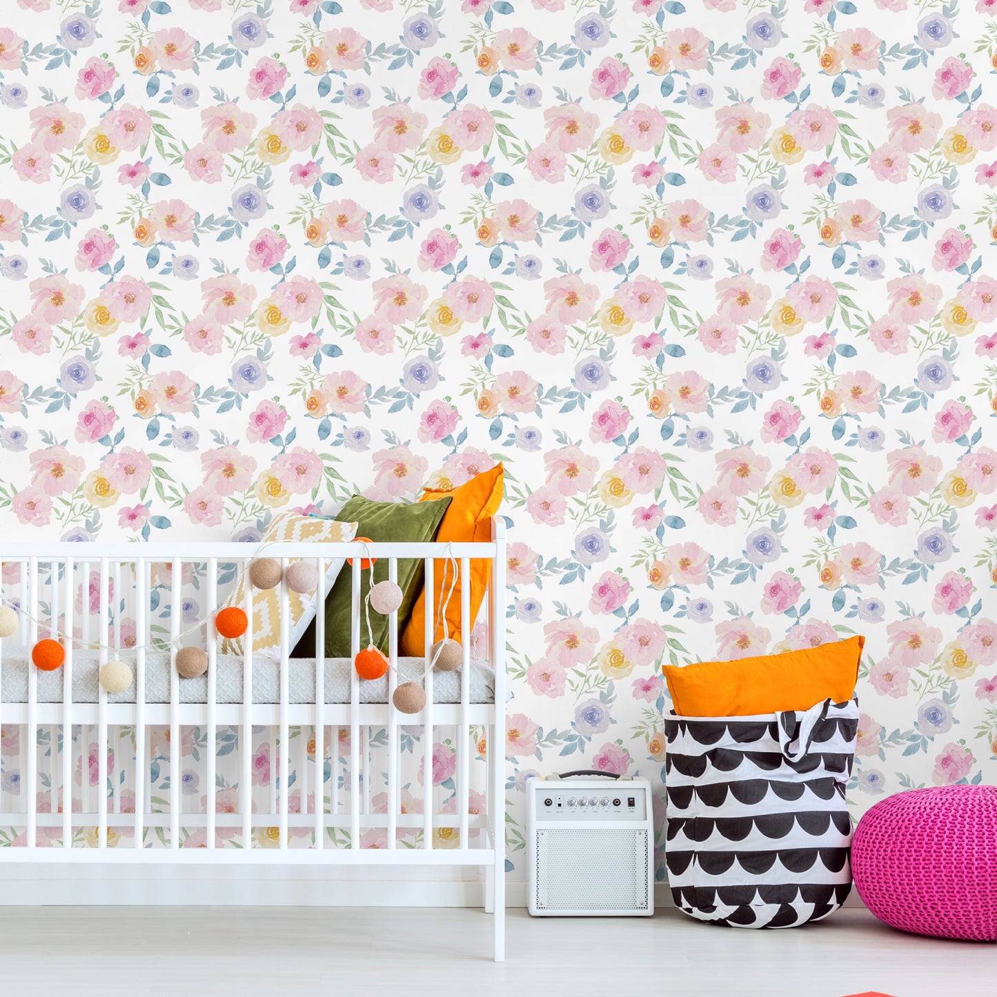 VaryPaper Watercolor Peony Floral Peel and Stick Wallpaper