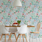 VaryPaper Pink Blue Green Floral Wallpaper
