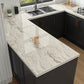 VaryPaper Glossy Beige Grey Gold Marble Contact Paper