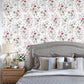 VaryPaper Pink Wildflower Floral Peel and Stick Wallpaper