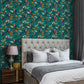 VaryPaper Exotic Teal Blue Leaf Tropical Wallpaper