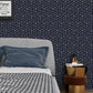 VaryPaper Navy Blue Hexagon Geometric Wallpaper