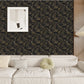 VaryPaper Black and Gold Floral Bird Wallpaper