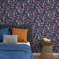 VaryPaper Exotic Blue Floral Peel and Stick Wallpaper