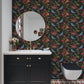 VaryPaper Vintage Dark Bird Floral Peel and Stick Wallpaper