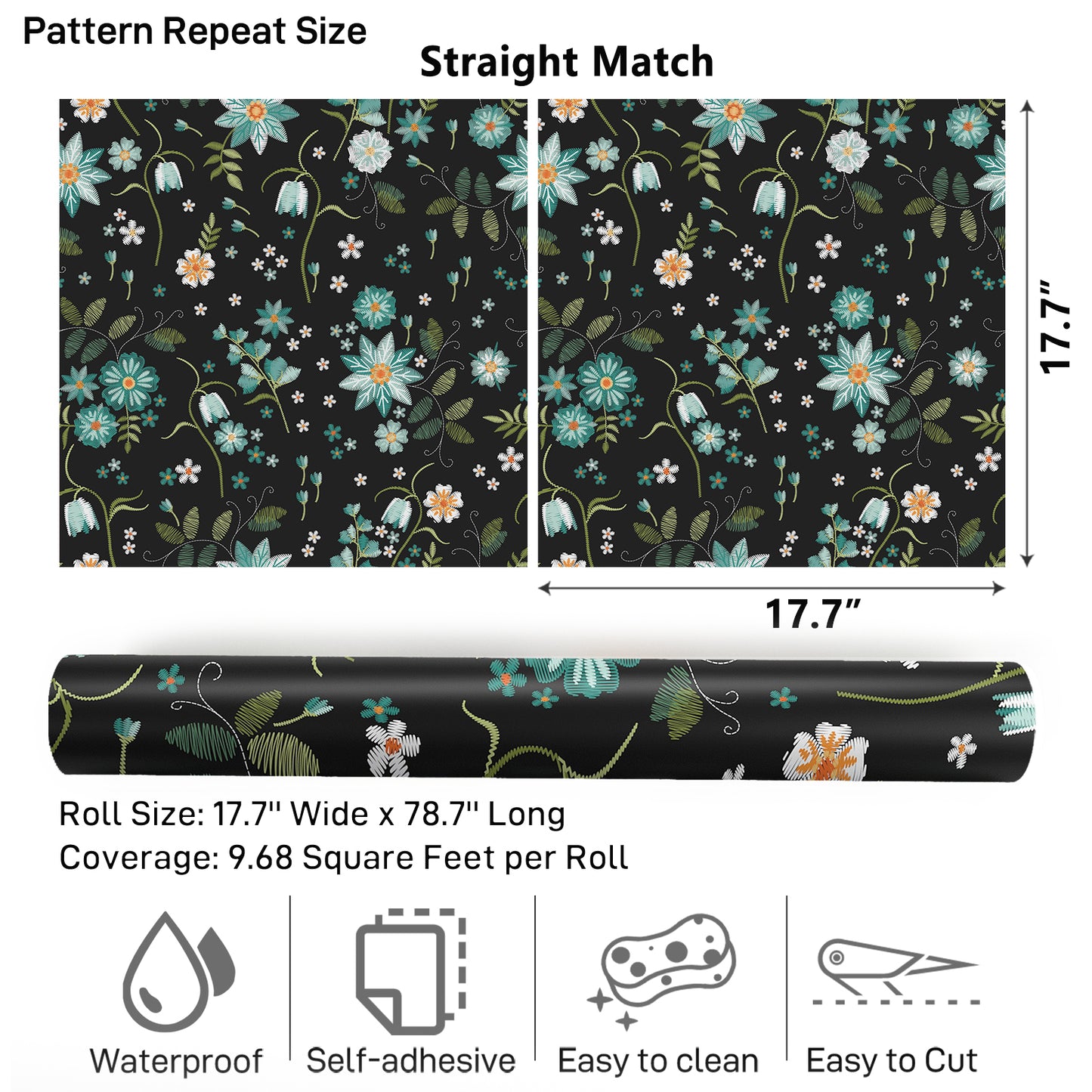 VaryPaper Boho Snowflakes Flower Peel and Stick Wallpaper
