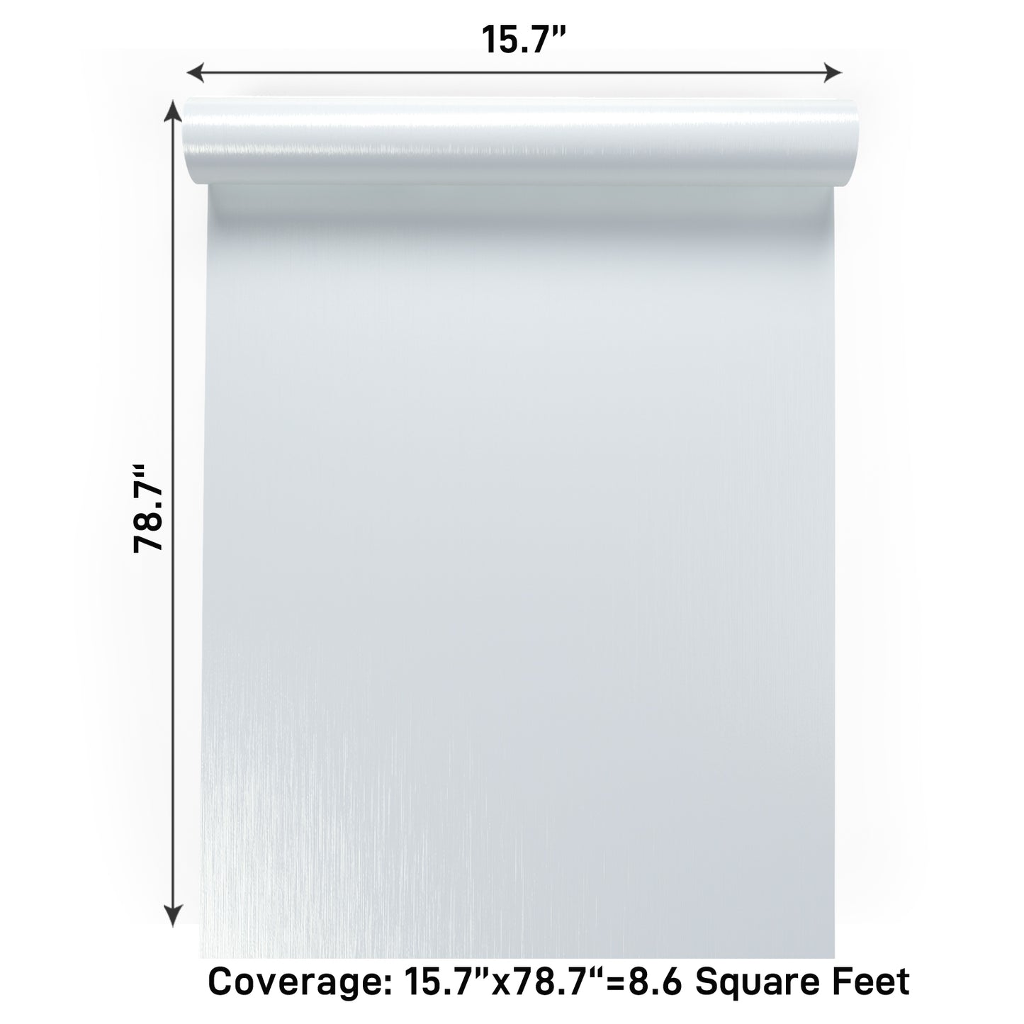 VaryPaper Lustre White Brushed Stainless Steel Contact Paper