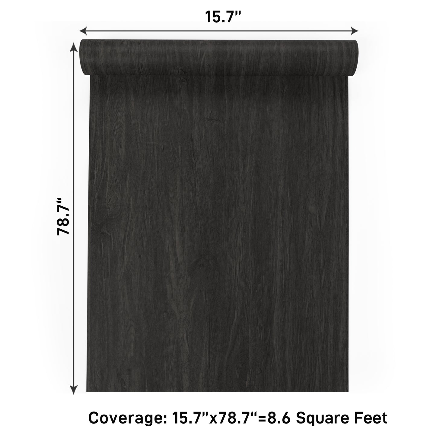 VaryPaper Dark Grey Brown Wood Contact Paper