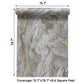 VaryPaper Matte Grey Gold Marble Contact Paper