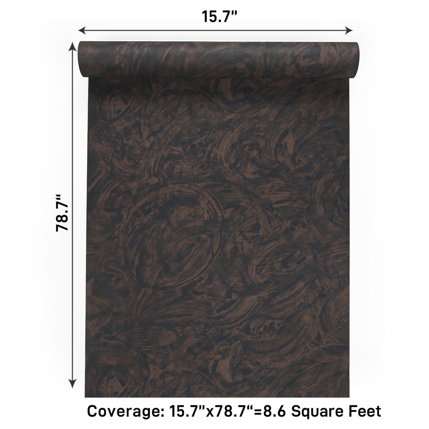 VaryPaper Industrial Black Brown Concrete Wallpaper