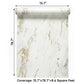 VaryPaper Matte Gold Beige Marble Contact Paper