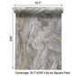 VaryPaper Matte Grey Gold Marble Contact Paper