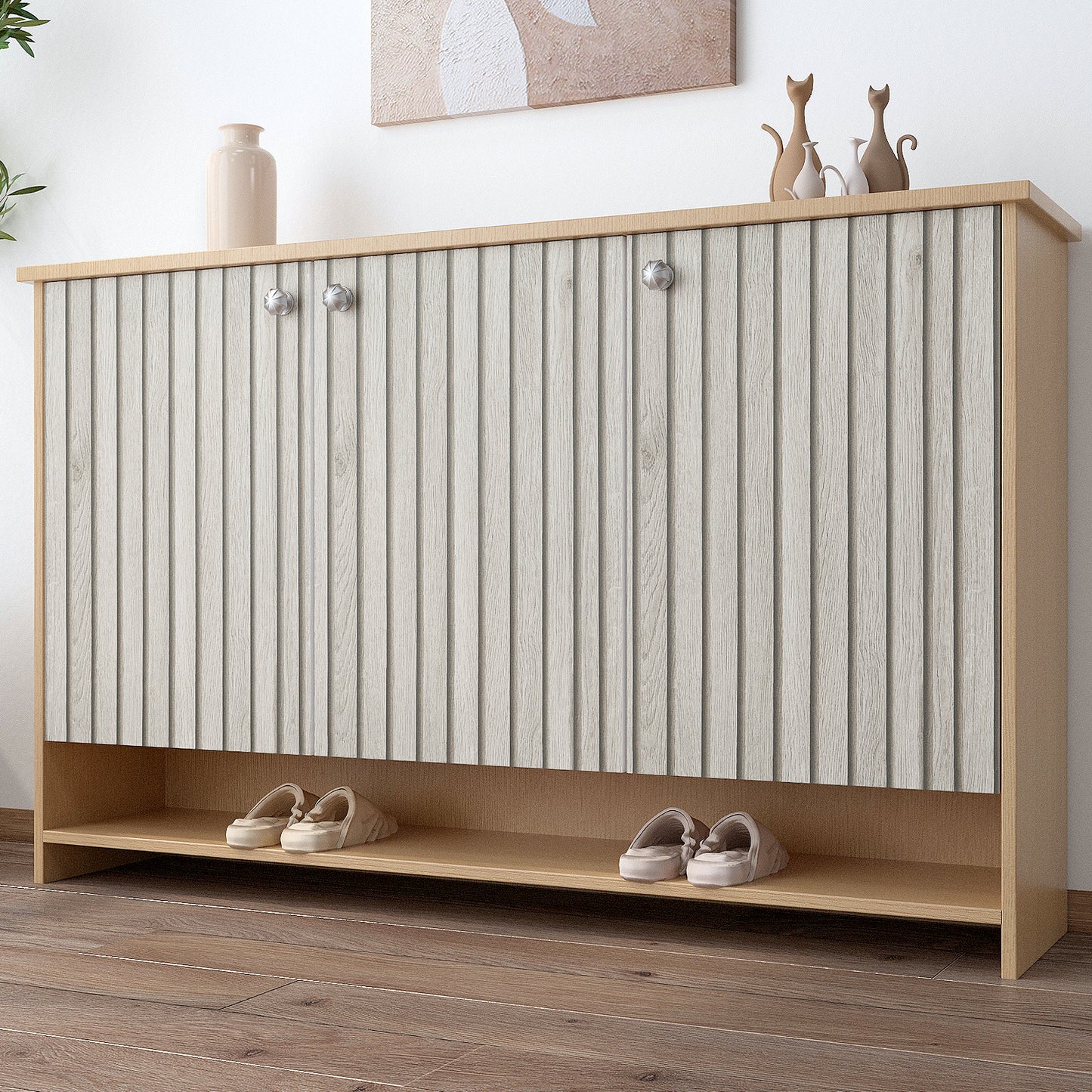 VaryPaper Grey Wood Slat Wallpaper