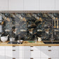 VaryPaper Black and Gold Marble Marble Contact Paper
