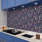 VaryPaper Exotic Blue Floral Peel and Stick Wallpaper