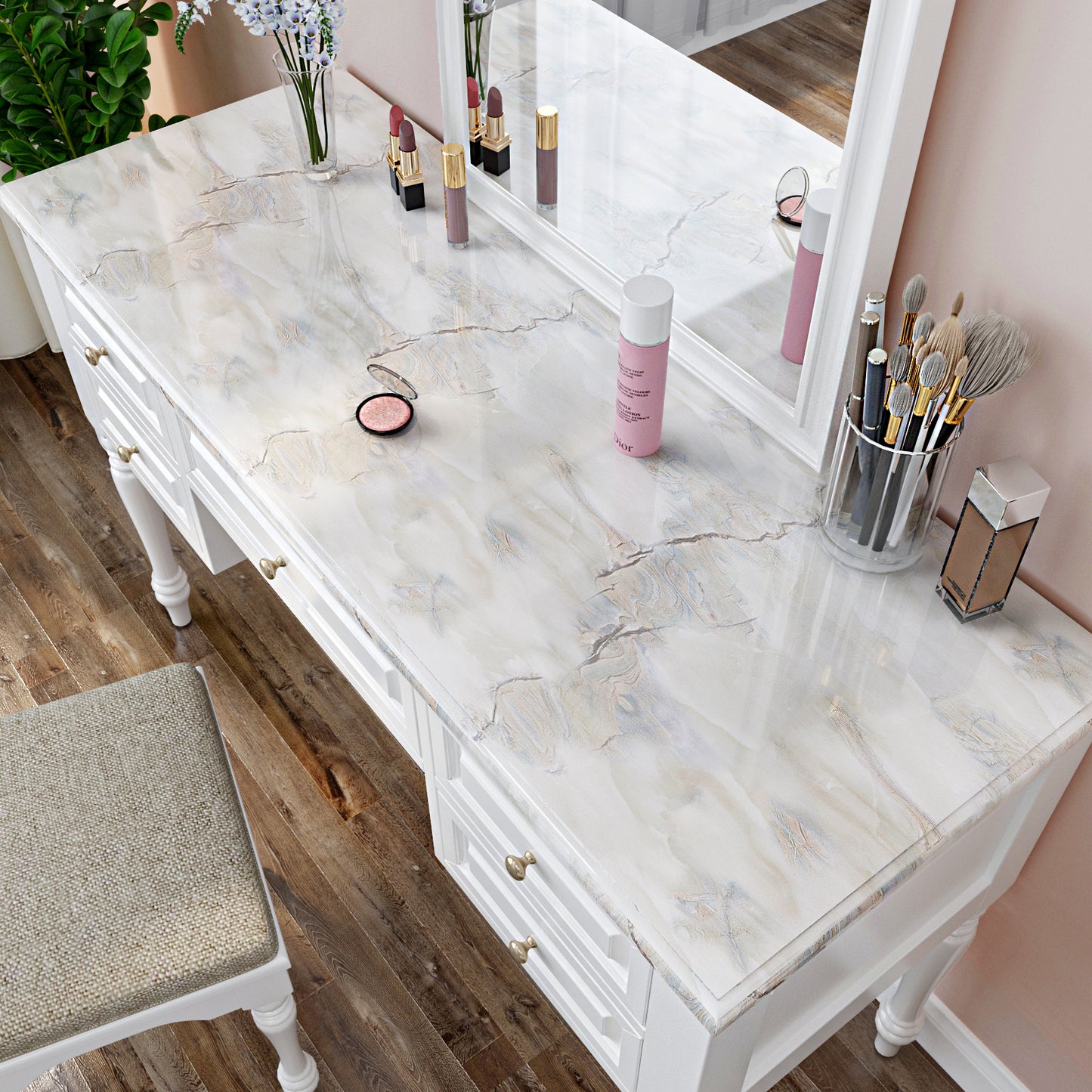 VaryPaper Grey White Marble Contact Paper
