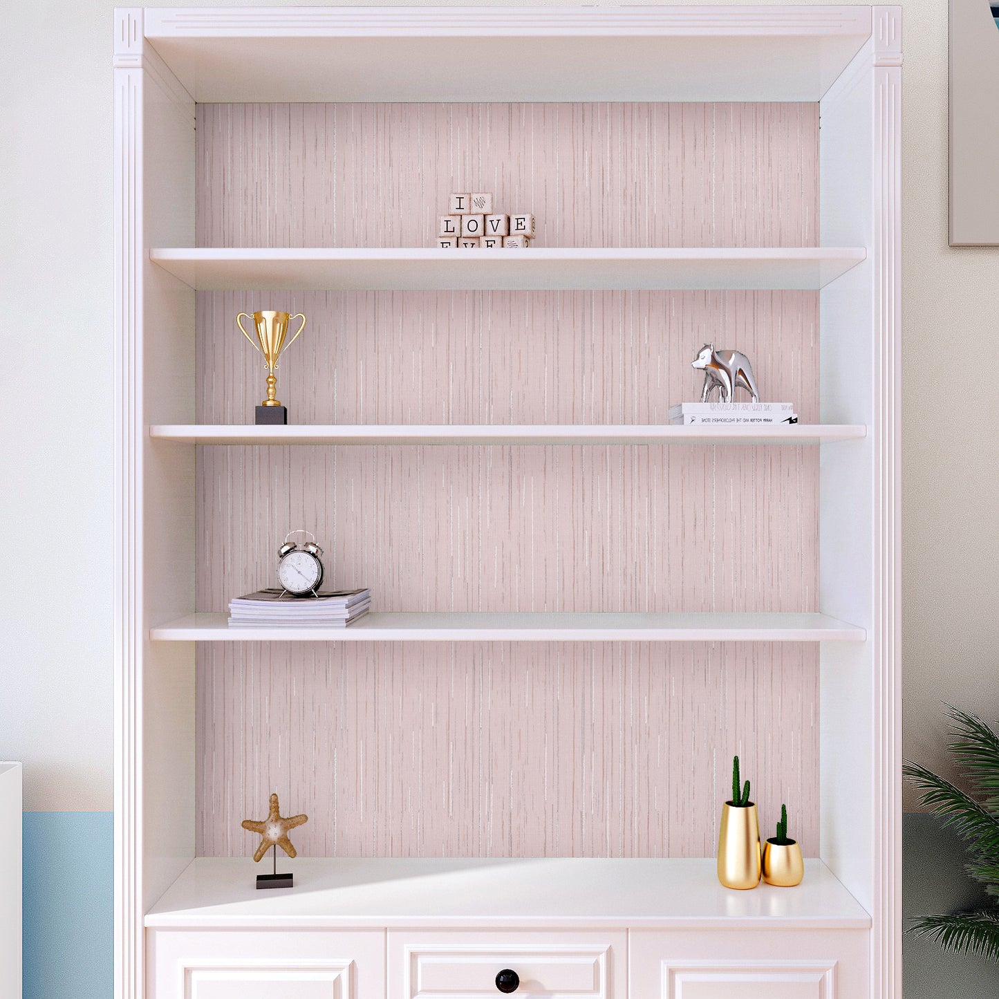 VaryPaper Pink Grasscloth Wallpaper