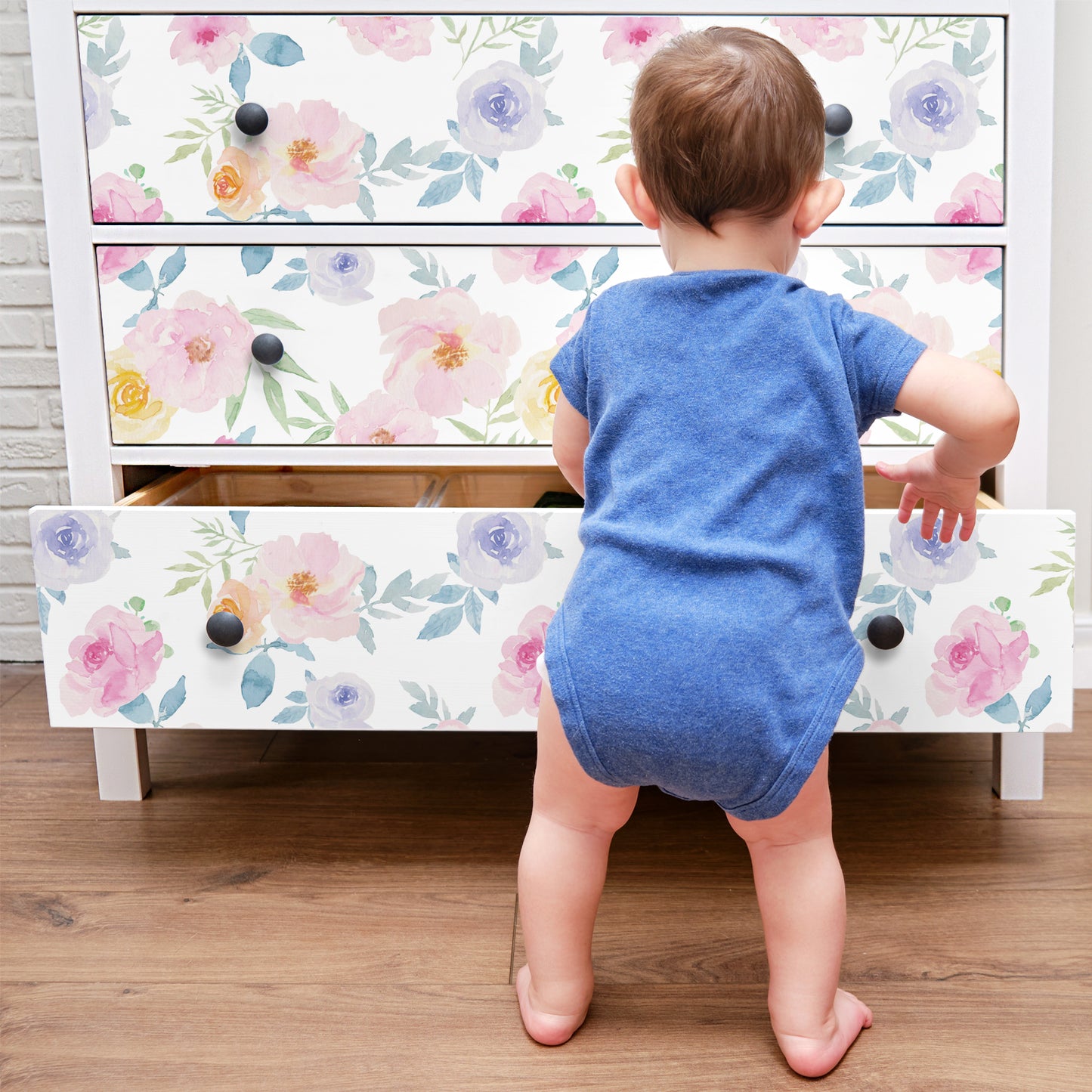 VaryPaper Watercolor Peony Floral Peel and Stick Wallpaper