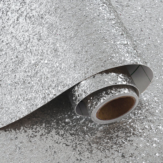 VaryPaper Silver Chunky Glitter Wallpaper