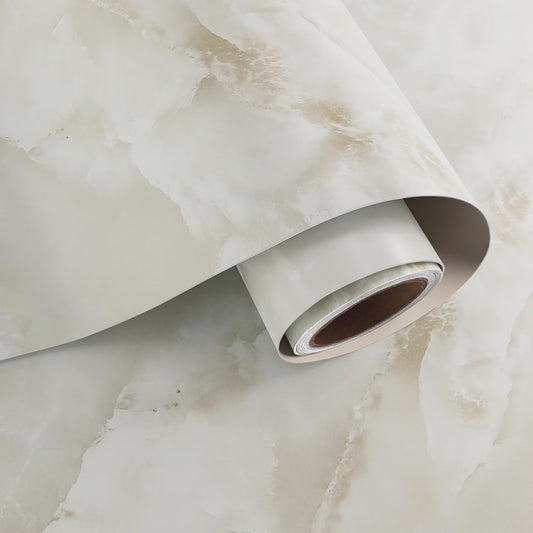 VaryPaper Matte Cream Marble Contact Paper